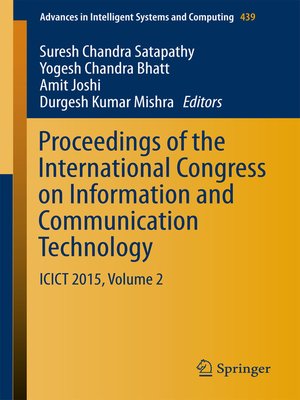cover image of Proceedings of the International Congress on Information and Communication Technology